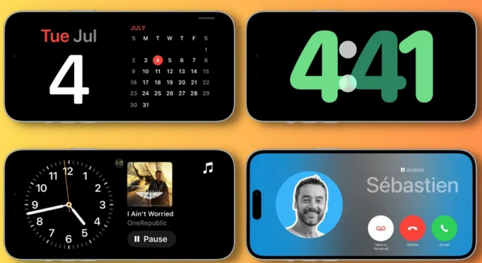 老新镇苹果手机维修分享iOS17横屏充电待机显示有什么好处 