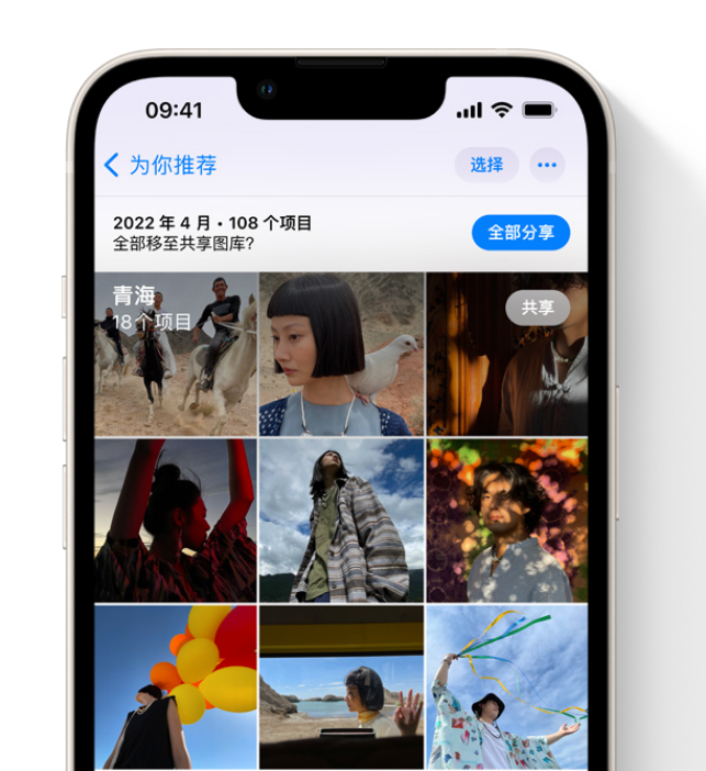 老新镇苹果维修网点分享在 iPhone 上使用共享图库 